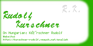rudolf kurschner business card